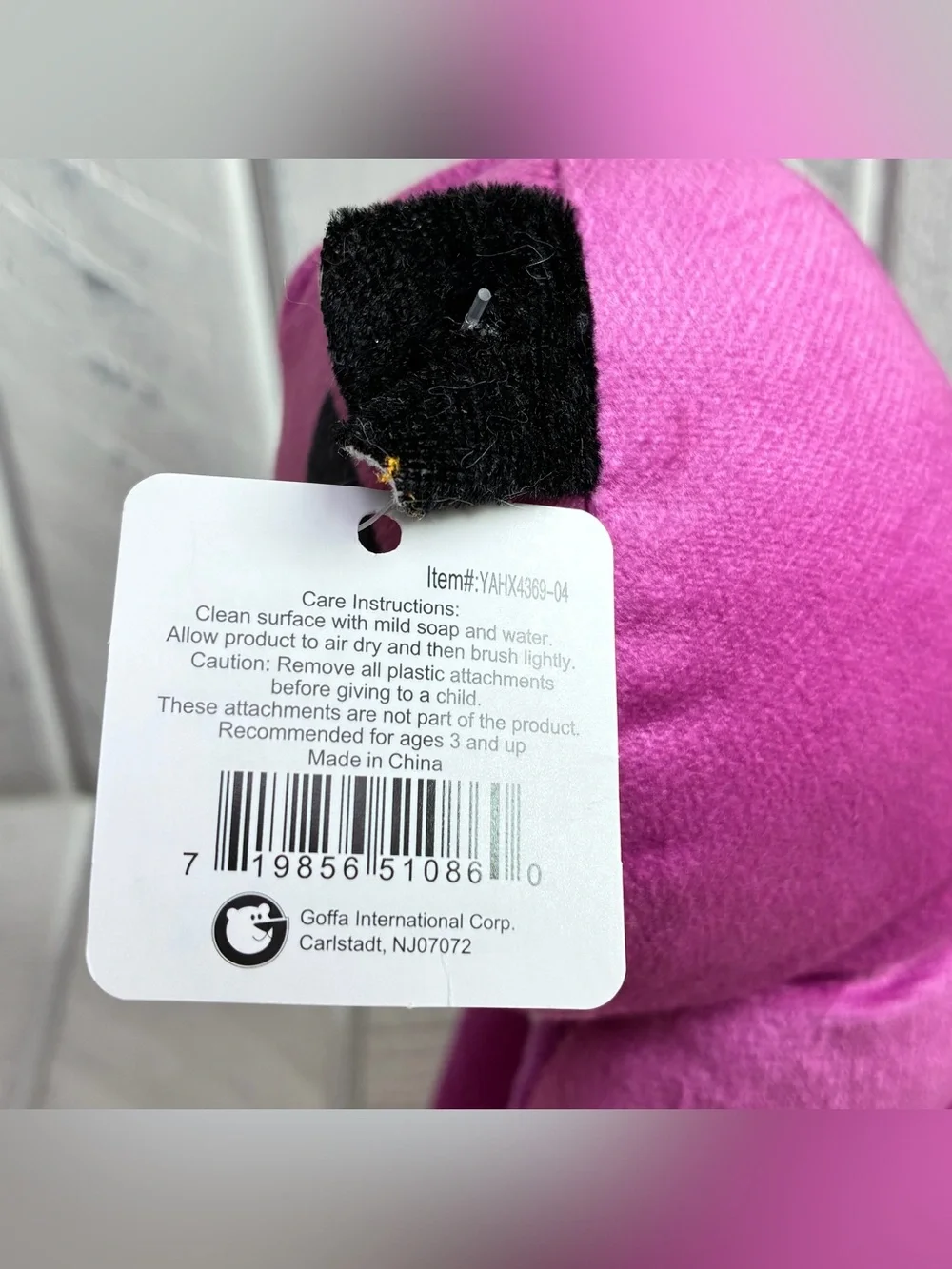 Goffa International Corp. Raccoon Plush Magenta Pink 8” Stuffed Animal Toy